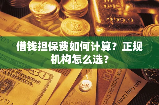 济南借钱担保费如何计算？正规机构怎么选？