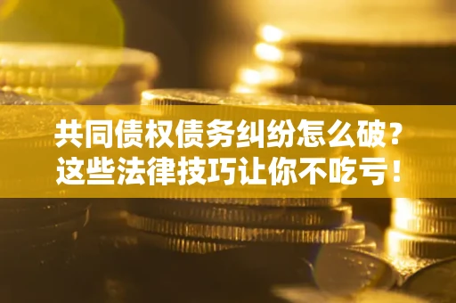 济南共同债权债务纠纷怎么破？这些法律技巧让你不吃亏！