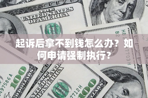 济南起诉后拿不到钱怎么办？如何申请强制执行？