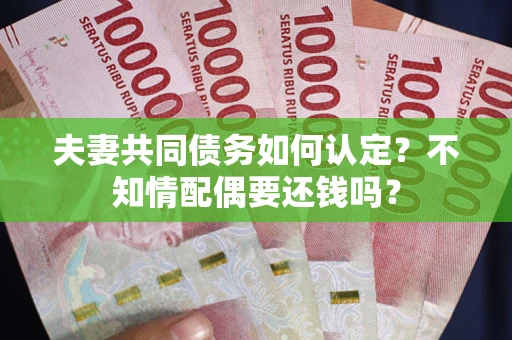 济南夫妻共同债务如何认定？不知情配偶要还钱吗？