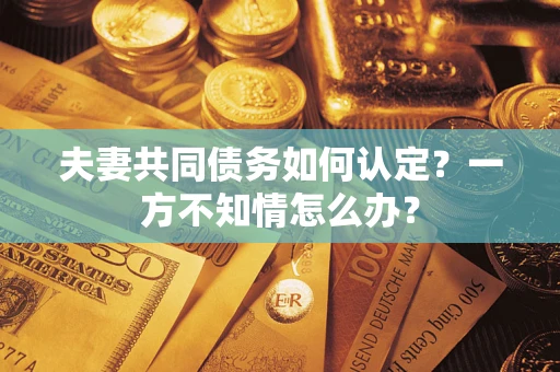 济南夫妻共同债务如何认定？一方不知情怎么办？