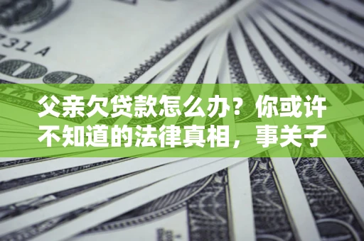 济南父亲欠贷款怎么办？你或许不知道的法律真相，事关子女未来