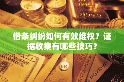 济南借条纠纷如何有效维权？证据收集有哪些技巧？