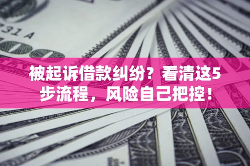 济南被起诉借款纠纷？看清这5步流程，风险自己把控！