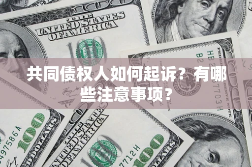 济南共同债权人如何起诉？有哪些注意事项？